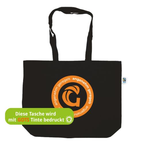 Shopper schwarz XL | Fairtrade - Bild 1